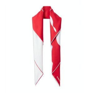 Burberry Split Horse Silk Square Women Red White Equestrian Knight Italian Scarf